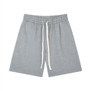 HE DID IT — Gray Oversized Drawstring Shorts