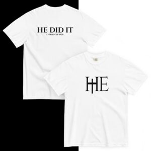 HE DID IT- black and white shirts
