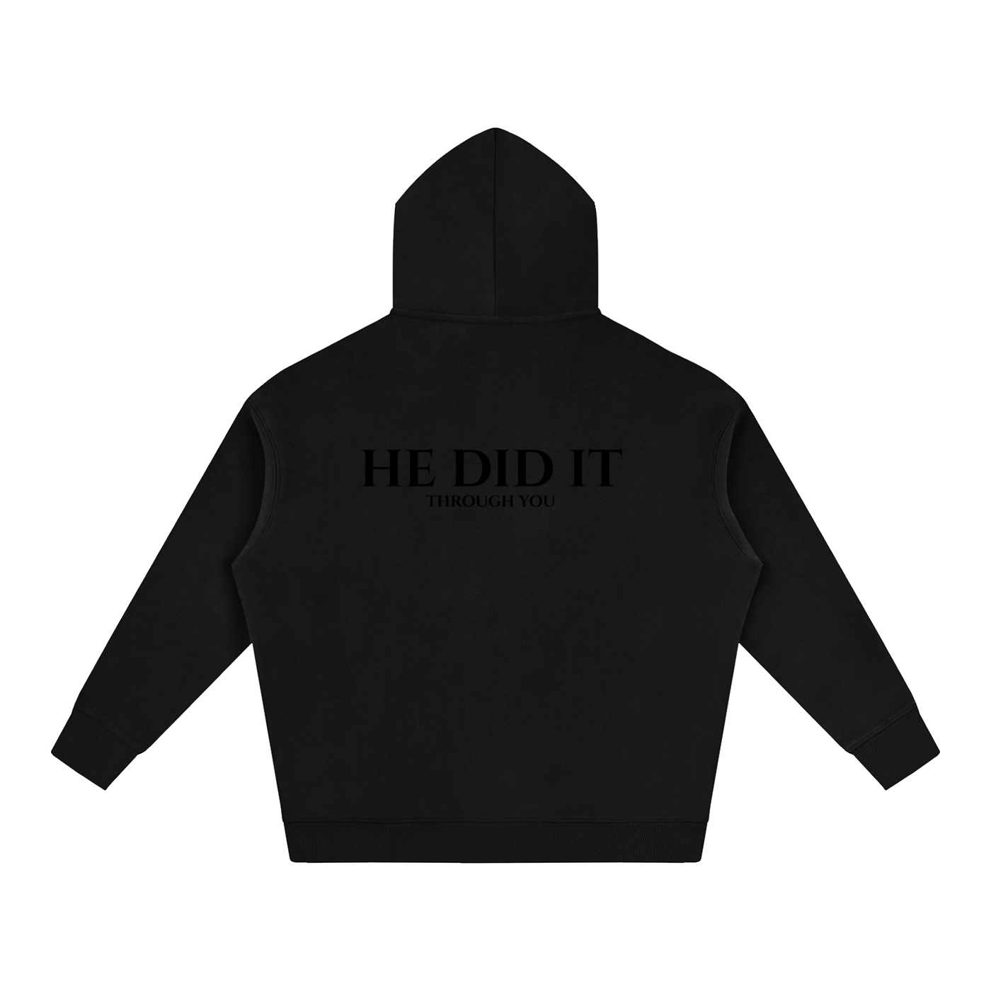 HE DID IT Blackout Hoodie - Image 2